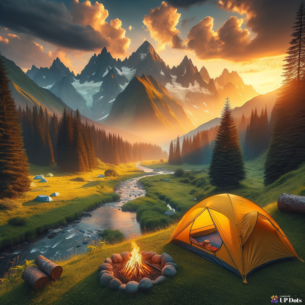 camping in the mountains