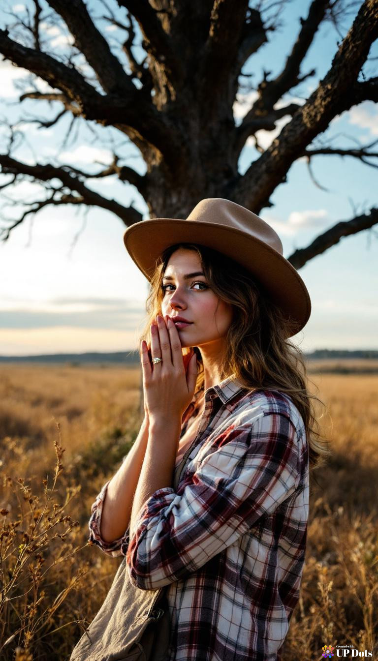 country girl in natural settings